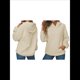 thumbnail image 3 of Sudadera con Capucha para Mujer, Sudadera de Larga, Holgada y con Bolsillos. Albaricoque S, 3 of 6
