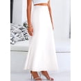 thumbnail image 5 of Women Fall Skirts Business Casual Clothes High Waisted Cocktail Party Wedding Guest Mermaid Maxi Skirt White M, 5 of 9