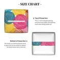 thumbnail image 5 of Kdxio Colorful Wool Balls Print Tissue Box Cover,Square Decorative PU Leather Facial Paper Case Organizer Holder Dispenser for Bathroom,Night Stands,Desk,Car 5.2''X5.2''X5.2'', 5 of 8