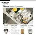thumbnail image 6 of Houzer Eston 32 in Stainless Steel Undermount 70/30 Double Small Left Bowl Kitchen Sink - STC-2200SL-1, 6 of 6