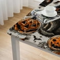 thumbnail image 4 of HAOXIT Halloween Tablecloth, Waterproof Table Cloth Rectangle Table Cloths, Decorative Polyester Table Cover for Home Dining Kitchen Party, Pumpkin Witch Hat 52*52, 4 of 7