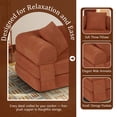 thumbnail image 5 of Timbernest 80" Convertible Sofa Bed, Corduroy Sleeper Couch with Storage Pockets for Living Room, Orange, 5 of 12