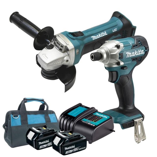 Miniesmeril Inalámbrico 4 1/2' Makita +Atornillador Impacto