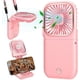 thumbnail image 1 of Ventilador USB Mini ventilador silencioso colgante de mano, USB recargable con 3 velocidades, ventilador plegable y portátil para el hogar, la oficina y los viajes (rosa), 1 of 5