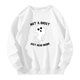 thumbnail image 3 of Gibobby Sudadera oversize mujer Sudaderas de Halloween para mujer camisetas de otoño y día festivo con cuello redondo(Blanco,M), 3 of 4