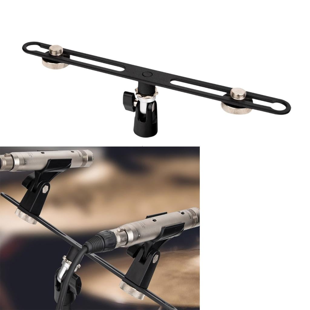 Ywmsfl Aluminum Double Mic Stand Stereo Mounting Bar With Quick Assembly for Most Microphones For Professional Audios Recording