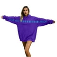 thumbnail image 2 of VBVC Couple 'I Love You This Much' Hoodie,Letter Valentine's Day Pullover for Couples,Purple,Size L, 2 of 8