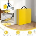 thumbnail image 5 of Hyxoo 6'x 2' Gymnastics Mat, 2" Thick Folding Tumbling Mat with Hook and Loop Fastener, Foldable Gym Mat with Carrying Handles, Cheer Mats for Kids Adults Home Exercise Aerobics Fitness, Pink&Yellow, 5 of 9