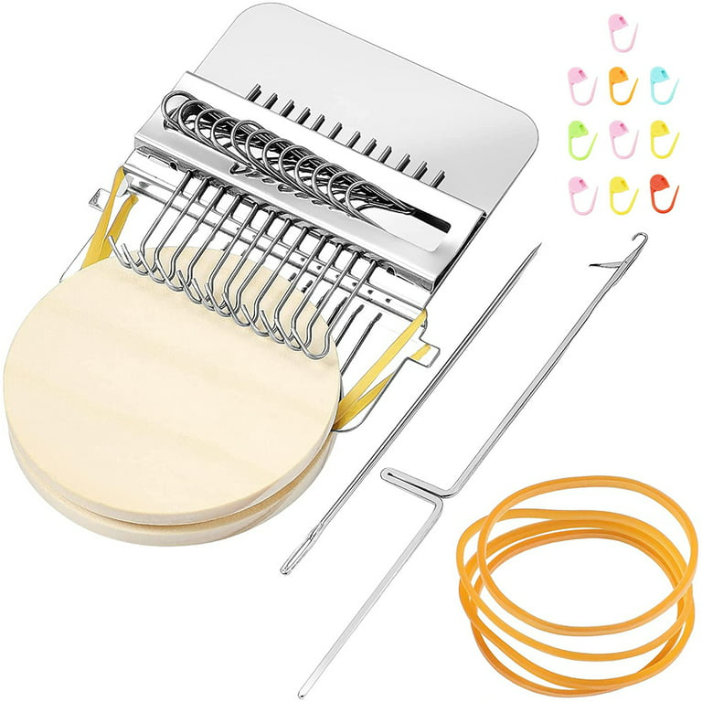 Small Weaving Loom Kit Mini Darning Loom with 5 Rubber Bands Speed Weave  Type US