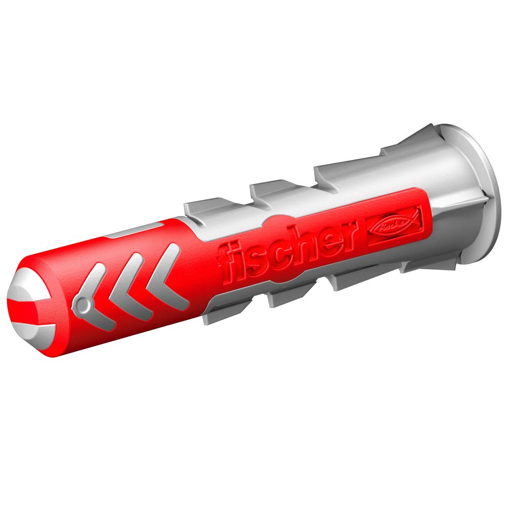 DuoPower 1/4" x 1-3/16" S PH, 50 Plugs & 50 Screws, Powerful Universal Plug with Intelligent 2-Component Technology for Fastenings in Concrete, Bricks, Drywall, Chipboard, etc