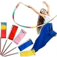 thumbnail image 3 of 5 Pcs 2m Artistic Streamer Rhythmic Gymnastics Ribbon Wands - Dance Ribbons Set, 3 of 5