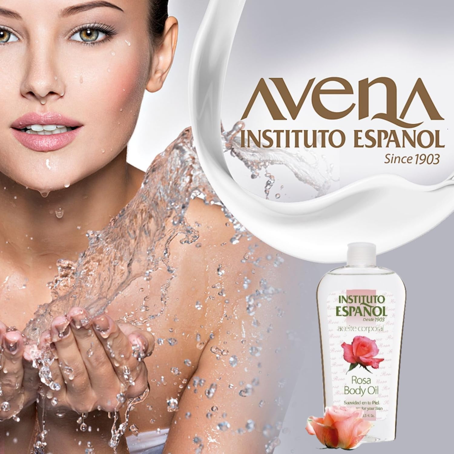 (4 pack) Instituto Español Aceite Corporal Rosa Body Oil, Moisturizer, All Skin Types, 8.5 Fo