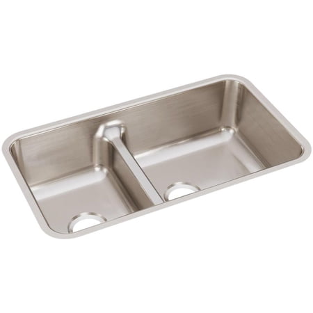 Elkay Lustertone Classic Stainless Steel 32-1/16" x 18-1/2" x 9", 40/60 Double Bowl Undermount Sink with Aqua Divide