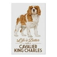 thumbnail image 2 of Cavalier King Charles, Life is Better, White Background (19x27 inches, Premium 500 Piece Jigsaw Puzzle for Adults and Family, Made in USA), 2 of 4