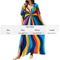 thumbnail image 2 of Qepwscx Cocktail Dresses for Women 2026 Elegant Classy Fall Long Sleeve Midi A Line Flowy Modest Party Dress Free Size, 2 of 7