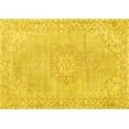 thumbnail image 1 of Ahgly Company Machine Washable Indoor Rectangle Persian Yellow Traditional Area Rugs, 7' x 10', 1 of 4