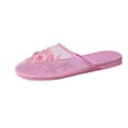 thumbnail image 3 of Mesh Sandals For Women Non-Slip Breathable Comfortable Casual Footwear Summer Slip On Floral Flat Shoes (7.5, Pink), 3 of 5