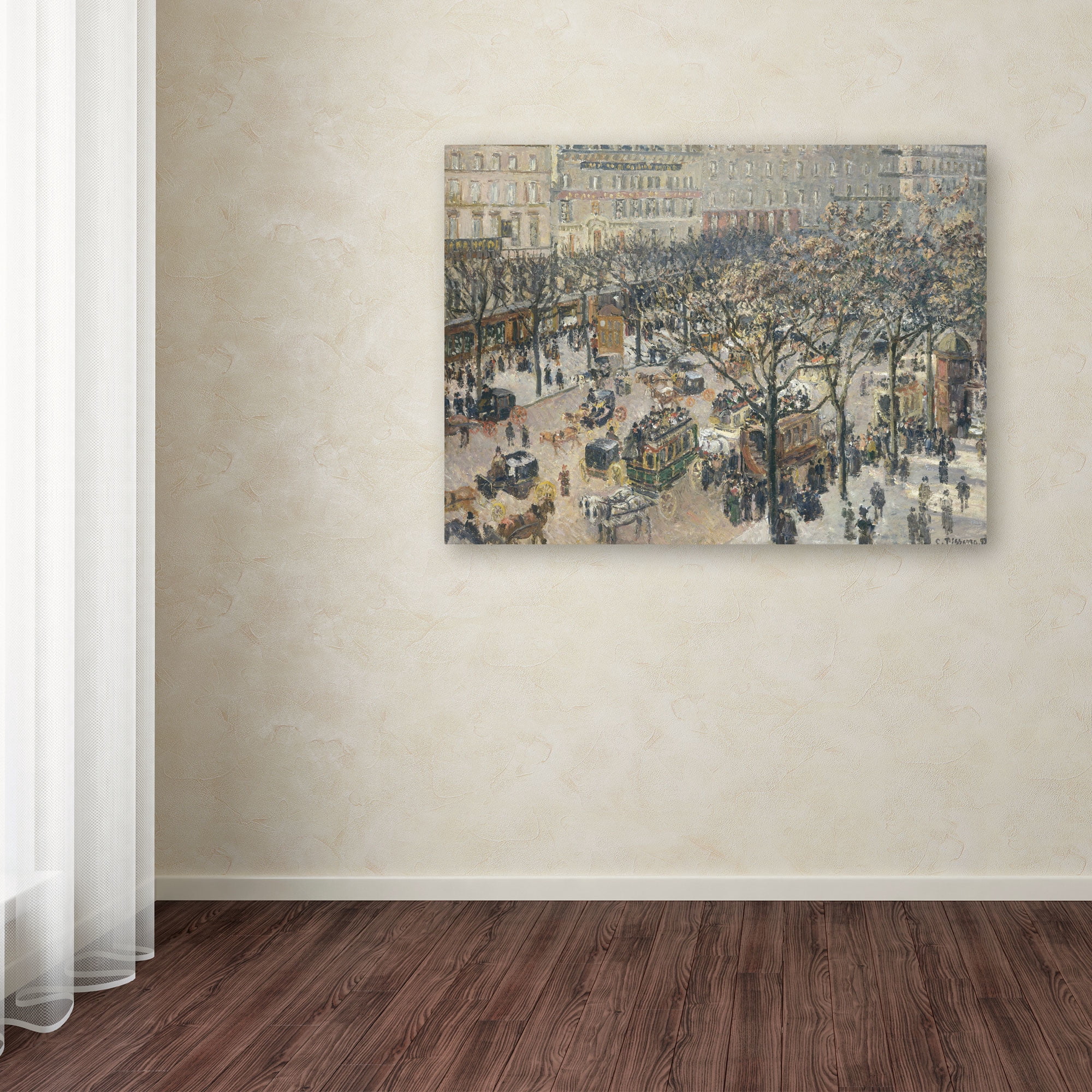 Trademark Fine Art "Boulevard des Italiens" 1897 Canvas Art by Camille Pissarro
