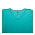 thumbnail image 3 of Playera Fruit Of The Loom para Mujer, Cuello V Manga Corta Azul Claro Talla  G, 3 of 4
