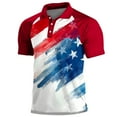 thumbnail image 1 of Long Sleeve Shirts for Men Casual Print Turn Down Collar Button Side Split T Shirt, 1 of 4