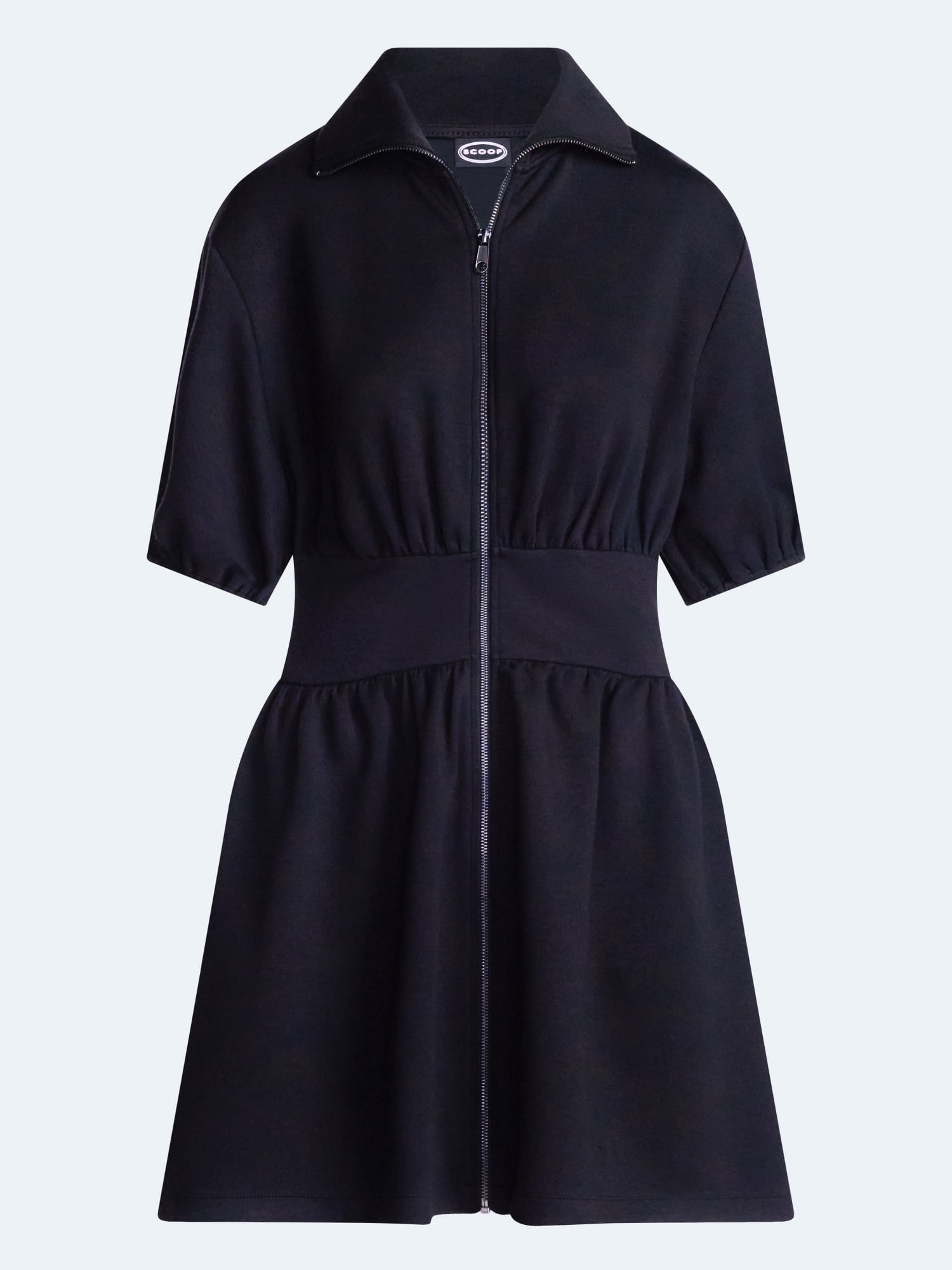 Scoop Women's and Women's Plus Scubaknit Zip Front Dress, Sizes XS-4X