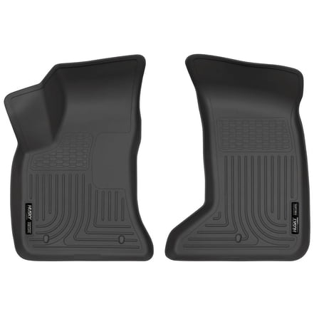 Husky Weatherbeater Floor Mats Fit 2011-2023 Dodge Charger/2021-2023 Chrysler 300 AWD Front Black 2 Pc