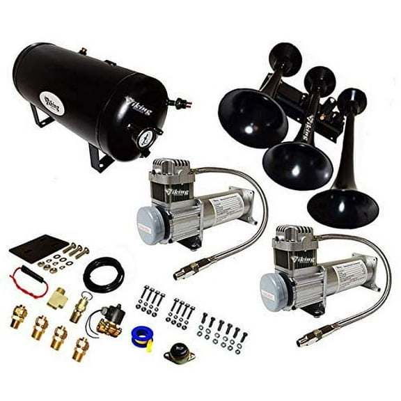 Viking Horns V103C2X-6-12/311-1B 170 Db Train Air Horn Kit for Cars and Trucks