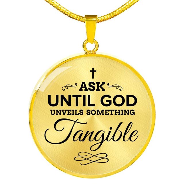 God Answers Scripture Necklace Stainless Steel or 18k Gold Heart Pendant 18-22"