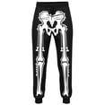 thumbnail image 5 of Mens Halloween Skeleton Print Hoodies Funny Sweatshirts and Pants 2 Pieces Matching Sets Black S, 5 of 5