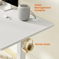thumbnail image 5 of CONCETTA Electric Standing Desk, 48''x24'' Height Adjustable Desk, Home Office Desk with Electric Lift, Sit Stand Desk Workstation for Home Office, White, 5 of 10