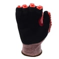 thumbnail image 3 of 10-Pack of Cordova 3734TPRS Machinist 13-Gauge Work Gloves, HPPE/Glass Shell, Black Sandy Nitrile Palm Coating, Nitrile Reinforced Thumb, TPR Protectors, Cut Level A4, Touchscreen Fingers, Small, 3 of 6