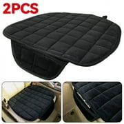 XUKEY 2pcs Universal Front Car Seat Cushion Cover Pad Chair Breathable Protector Soft Black