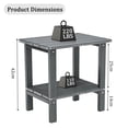 thumbnail image 3 of OTSUN Adirondack Outdoor Side Table, 16" HDPE Patio Side Table with Shelf, Weather Resistant Easy Maintenance for Backyard Pool Porch Garden & Lawn, 3 of 12