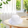 thumbnail image 5 of Derby Hats for Women: Women Church Hats, Summer Travel Wedding Church Fascinator Flower Hat, Tea Party Hat, 5 of 9