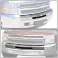 thumbnail image 4 of DNA Motoring ZTL-Y-0153 For 2007 to 2013 Chevy Silverado 1500 2500HD 3500HD Chrome Steel Front Bumper Impact Face Bar, 4 of 6
