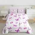 thumbnail image 2 of Manfei Cartoon Flying Animal Bedding Comforter Set,Countryside Floral Butterflies Twin Comforter Sets,Purple White Bedding Set For Girls,Ultra Soft Home Decor,2-Piece, 2 of 8