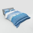 thumbnail image 3 of Ambesonne Nautical Bedding Set 3 Pcs, Sailing Boat on Ocean, Twin, Pale Blue, 3 of 3