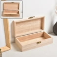 thumbnail image 2 of Retro Jewelry Box Desktop Natural Wood Clamshell Storage Decoration Wooden, 2 of 6