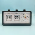 thumbnail image 6 of Retro Manual Flipped Calendar Alarm Clock Battery Operated for Home Aesthetic, 6 of 8