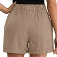 thumbnail image 6 of Up to 50% off purcolt Women's Linen Pull-On Shorts, Summer Casual Comfy Drawstring Elastic Waist Lounge Shorts with Pockets, Sizes S-XXL, 6 of 7