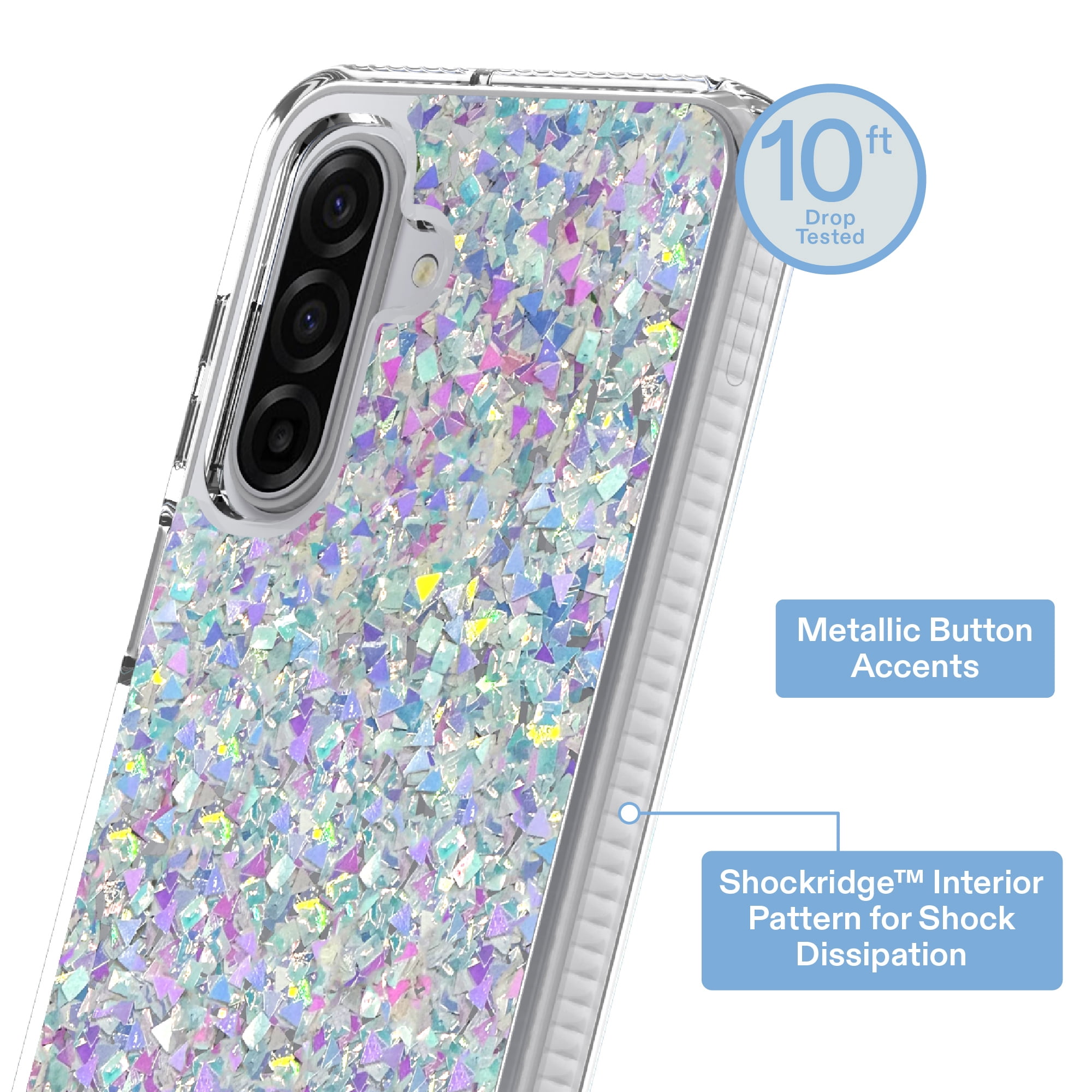 onn Phone Case for Samsung Galaxy A17 5G - Iridescent Glitter Fleck