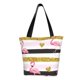 thumbnail image 1 of Fotbe Gold Glittering Hearts and Flamingos Bolsa de Playa con Estampado, Bolsa de Hombro, Bolsa de Mano Espaciosa, Bolsa de Viaje Ligera, Bolsa de Compras Versátil, 1 of 6