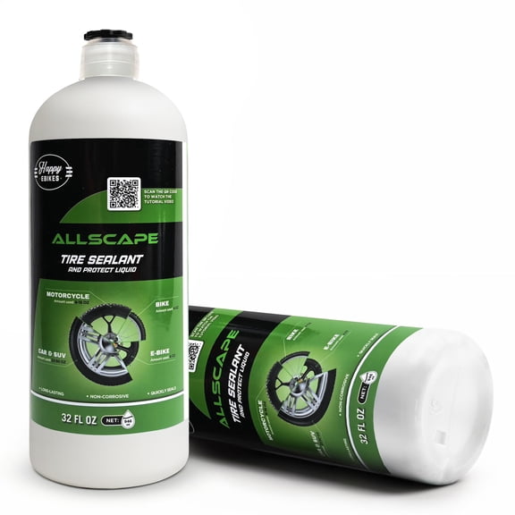 Happy Ebikes HEB Allscape Tire and Tube Sealant Puncture Repair Sealant, 2-in-1, Premium, Prevent and Repair, Suitable for Bike Tires and Tubes, Eco-Friendly, 32oz Bottle