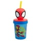 thumbnail image 1 of Vaso De Plástico con Tapa Figura 3D Y Popote, Diseño Spidey and His Friends, Colección Personajes Animados, Capacidad 384ml, Color Azul, 1 of 6