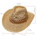 Adult Unisex Summer Fashion Sunscreen Straw Cap Beach Casual Cowboy Hat