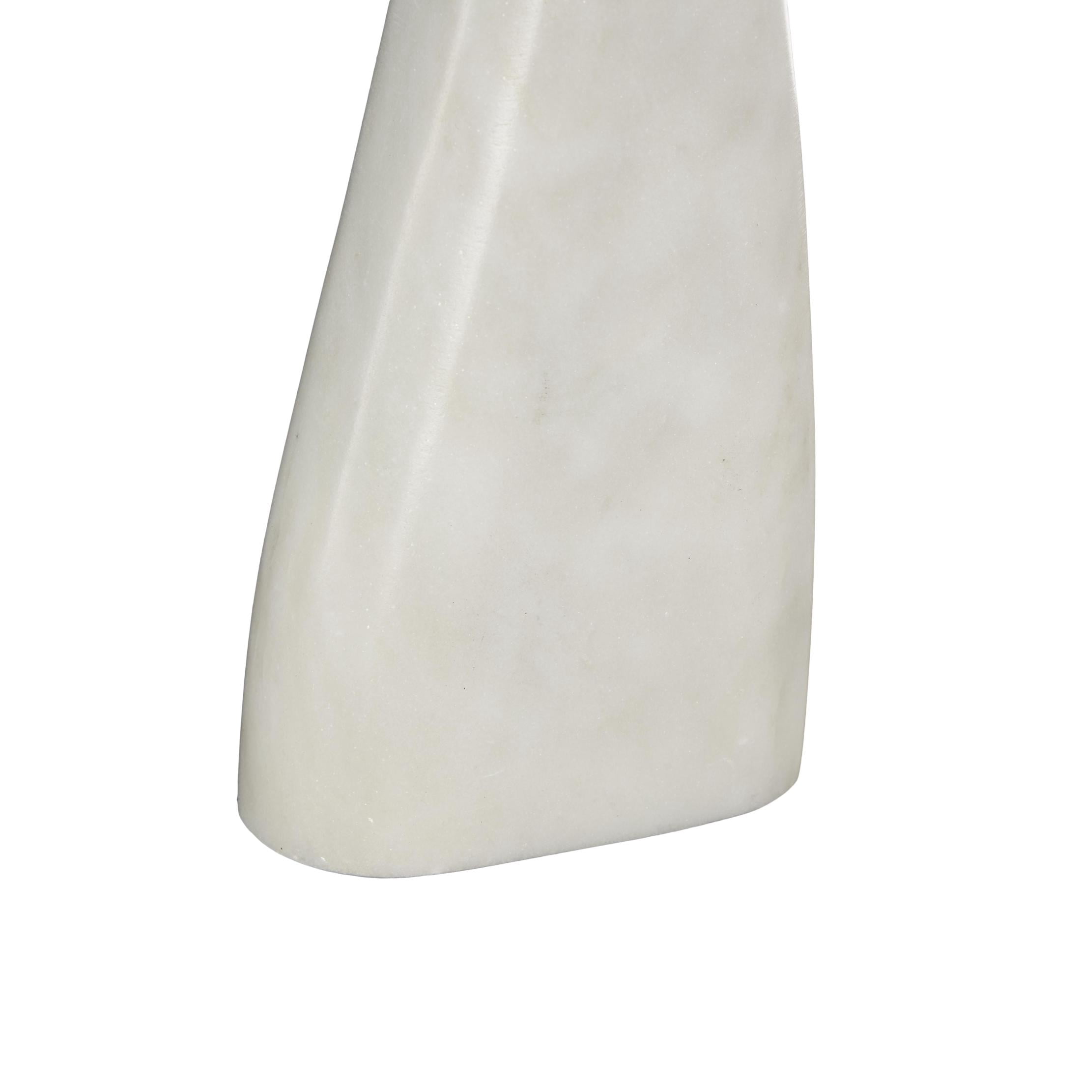 9", 7", 6"H White Marble Tail Whale Sculpture, by DecMode (3 Count)