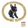 thumbnail image 1 of Collar De Perro Con Cadena Dorada Para Perros Grandes, Colla, 1 of 8