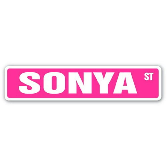 Sonya Street Sign Childrens Name Room Sign | Indoor/Outdoor | 18" Wide
