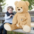 thumbnail image 4 of MorisMos 51'' Giant Teddy Bear with One Bear Plush Toy, 4 of 8