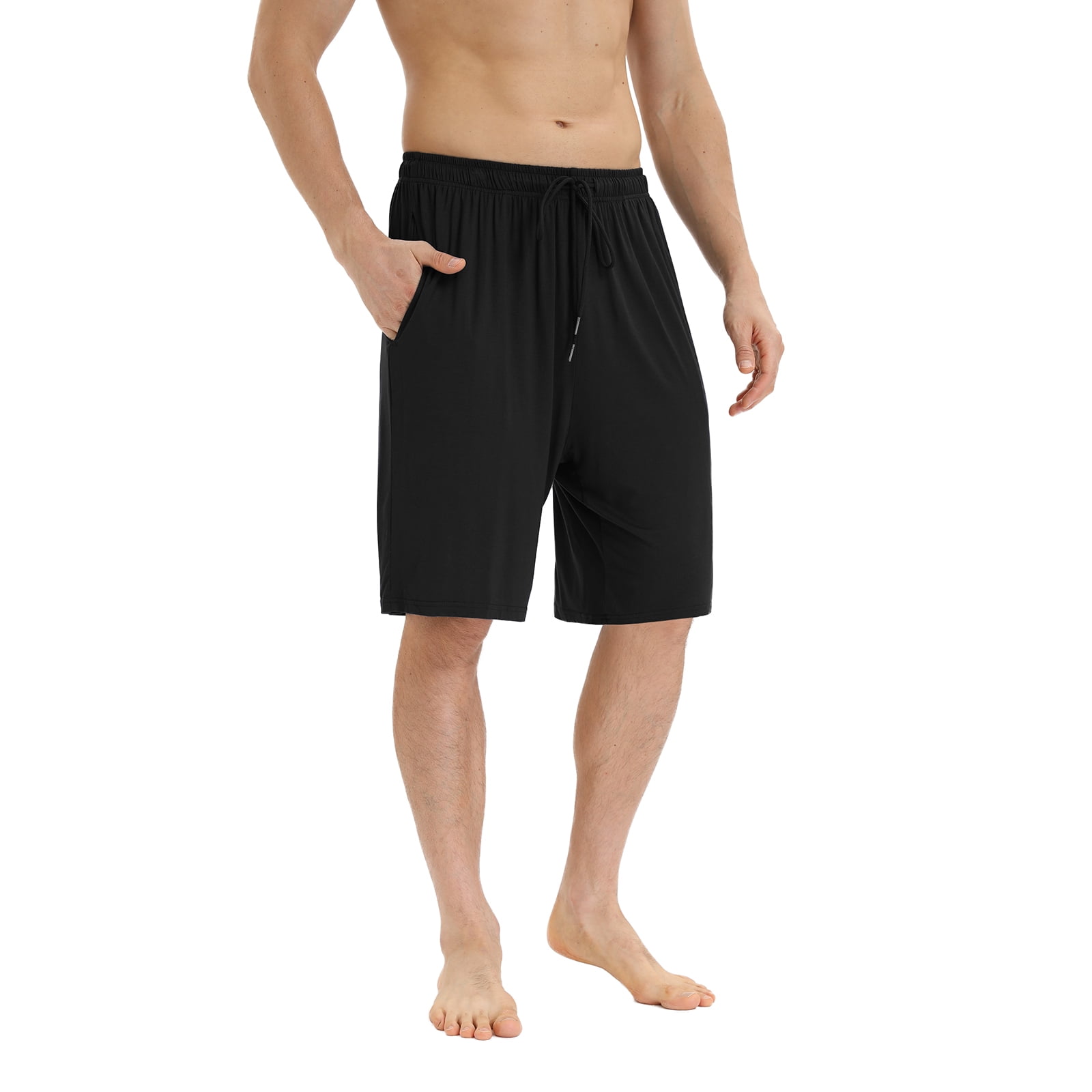 WBQ Men's Modal Pajama Shorts Soft Comfy Sleep Lounge Pants